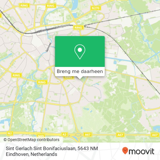 Sint Gerlach Sint Bonifaciuslaan, 5643 NM Eindhoven kaart