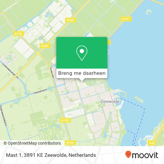 Mast 1, 3891 KE Zeewolde kaart