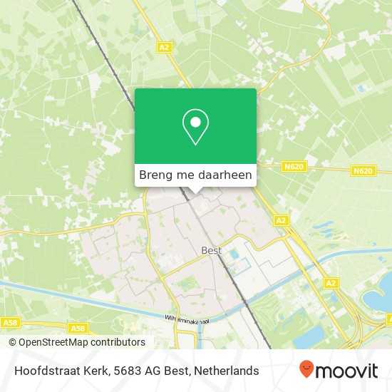 Hoofdstraat Kerk, 5683 AG Best kaart