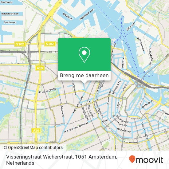 Visseringstraat Wicherstraat, 1051 Amsterdam kaart