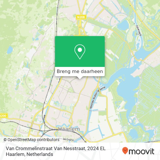 Van Crommelinstraat Van Nesstraat, 2024 EL Haarlem kaart