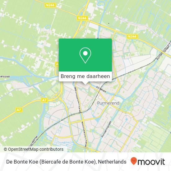 De Bonte Koe (Biercafe de Bonte Koe) kaart