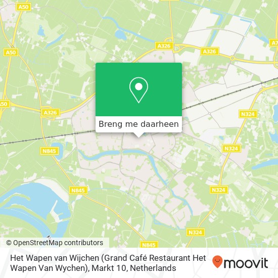 Het Wapen van Wijchen (Grand Café Restaurant Het Wapen Van Wychen), Markt 10 kaart