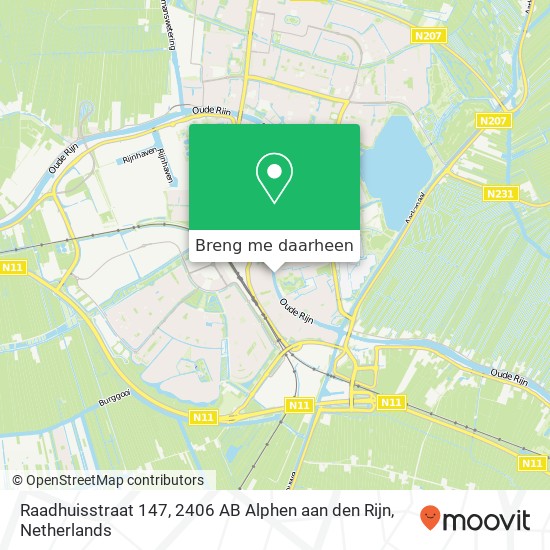 Raadhuisstraat 147, 2406 AB Alphen aan den Rijn kaart