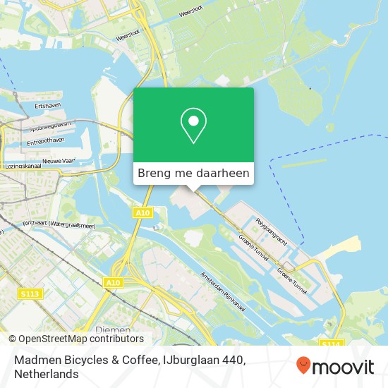 Madmen Bicycles & Coffee, IJburglaan 440 kaart