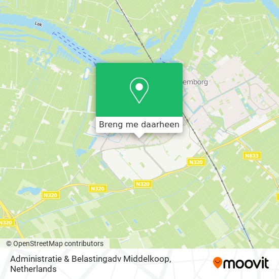 Administratie & Belastingadv Middelkoop kaart