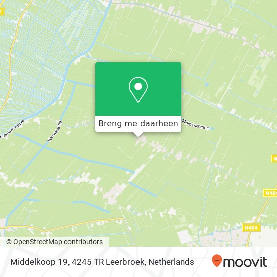 Middelkoop 19, 4245 TR Leerbroek kaart