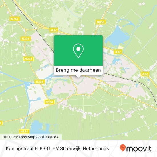 Koningstraat 8, 8331 HV Steenwijk kaart