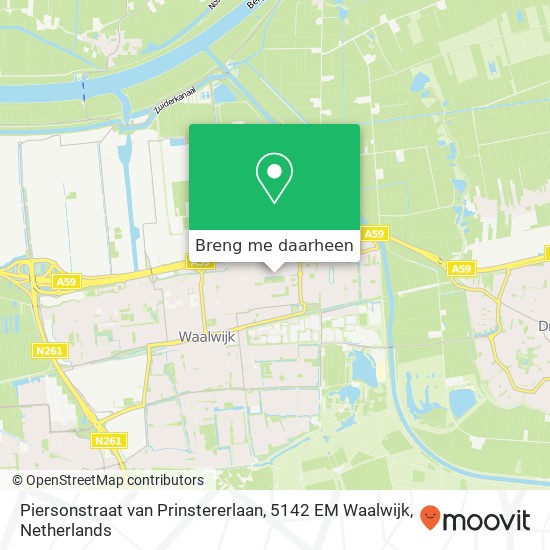 Piersonstraat van Prinstererlaan, 5142 EM Waalwijk kaart