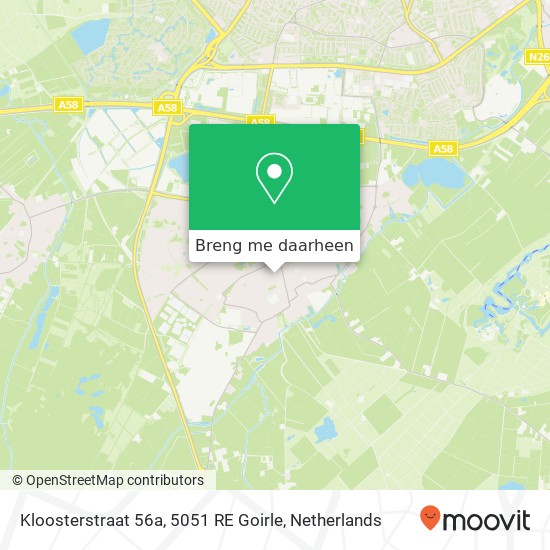 Kloosterstraat 56a, 5051 RE Goirle kaart