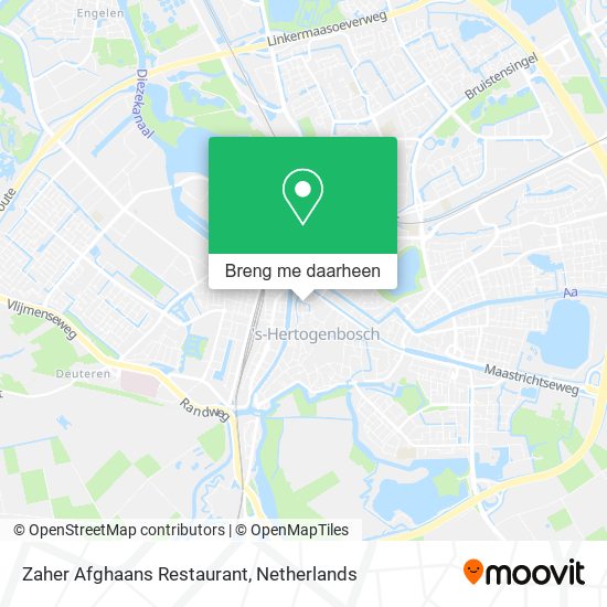 Zaher Afghaans Restaurant kaart