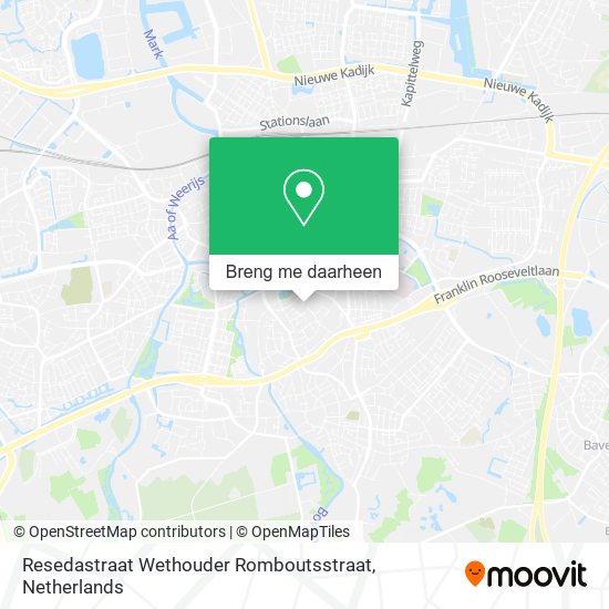 Resedastraat Wethouder Romboutsstraat kaart