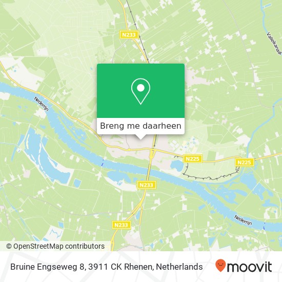 Bruine Engseweg 8, 3911 CK Rhenen kaart