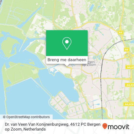 Dr. van Veen Van Konijnenburgweg, 4612 PC Bergen op Zoom kaart