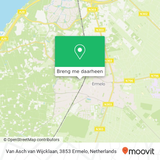 Van Asch van Wijcklaan, 3853 Ermelo kaart