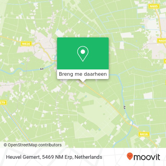 Heuvel Gemert, 5469 NM Erp kaart