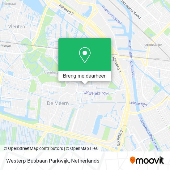 Westerp Busbaan Parkwijk kaart