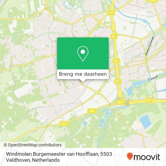Windmolen Burgemeester van Hoofflaan, 5503 Veldhoven kaart