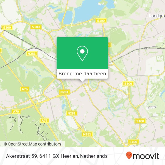 Akerstraat 59, 6411 GX Heerlen kaart