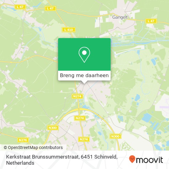 Kerkstraat Brunssummerstraat, 6451 Schinveld kaart