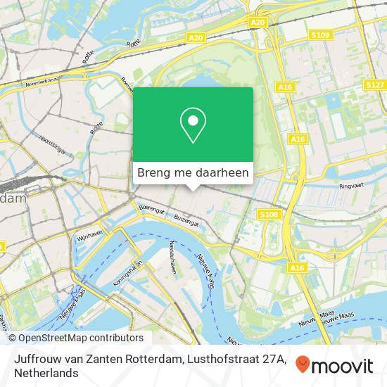 Juffrouw van Zanten Rotterdam, Lusthofstraat 27A kaart