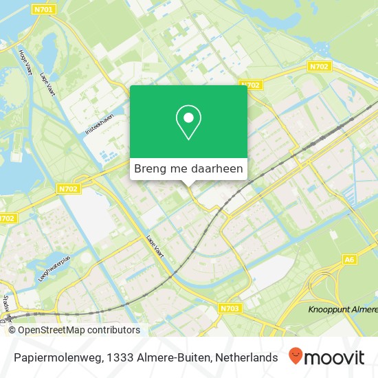 Papiermolenweg, 1333 Almere-Buiten kaart