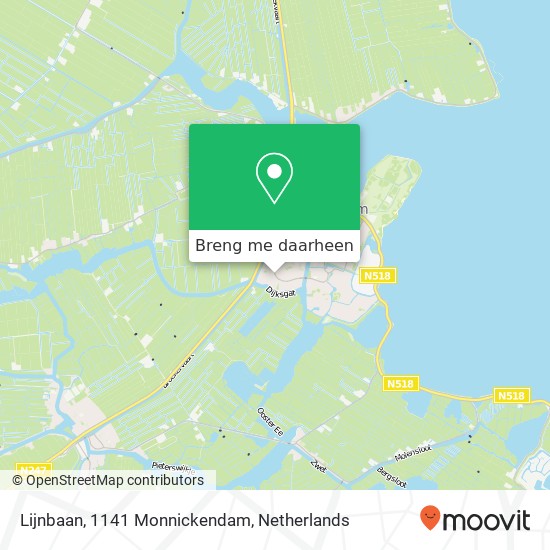 Lijnbaan, 1141 Monnickendam kaart