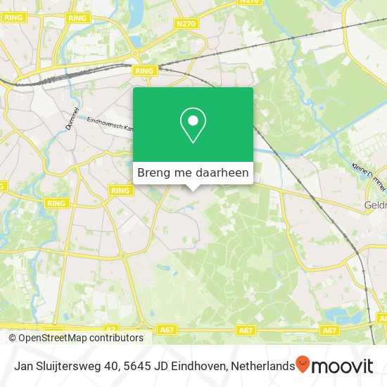 Jan Sluijtersweg 40, 5645 JD Eindhoven kaart