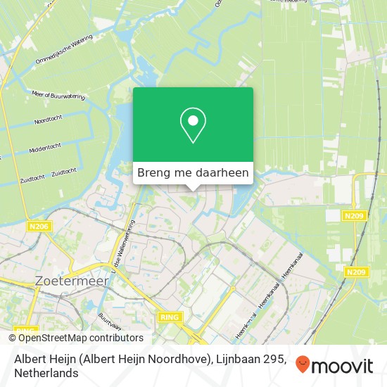 Albert Heijn (Albert Heijn Noordhove), Lijnbaan 295 kaart