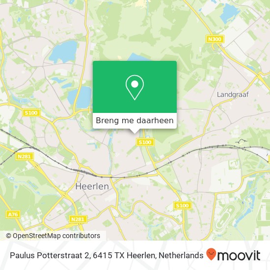 Paulus Potterstraat 2, 6415 TX Heerlen kaart