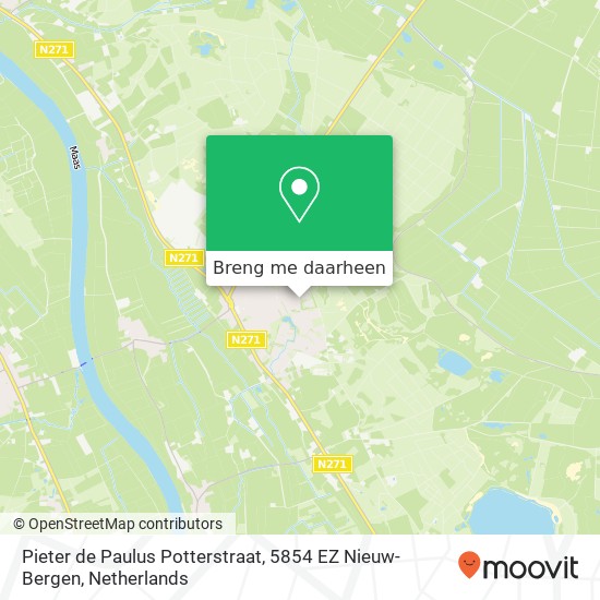 Pieter de Paulus Potterstraat, 5854 EZ Nieuw-Bergen kaart