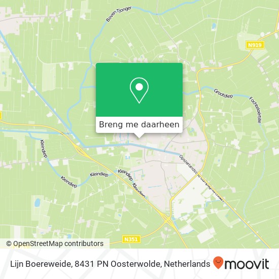 Lijn Boereweide, 8431 PN Oosterwolde kaart