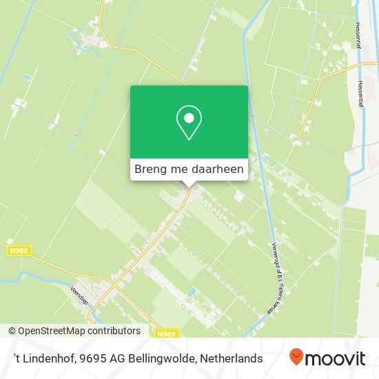 't Lindenhof, 9695 AG Bellingwolde kaart