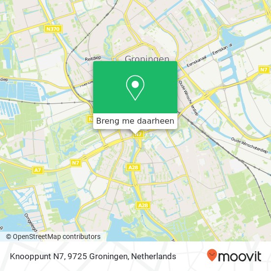 Knooppunt N7, 9725 Groningen kaart