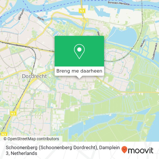 Schoonenberg (Schoonenberg Dordrecht), Damplein 3 kaart