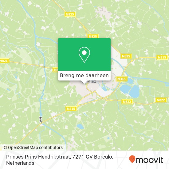 Prinses Prins Hendrikstraat, 7271 GV Borculo kaart