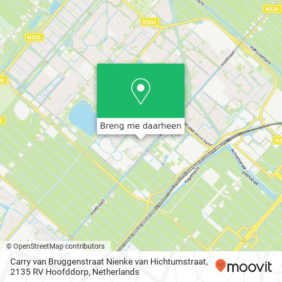 Carry van Bruggenstraat Nienke van Hichtumstraat, 2135 RV Hoofddorp kaart