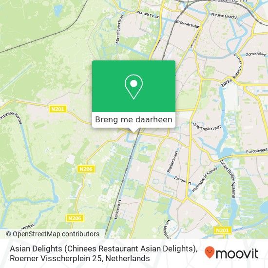 Asian Delights (Chinees Restaurant Asian Delights), Roemer Visscherplein 25 kaart