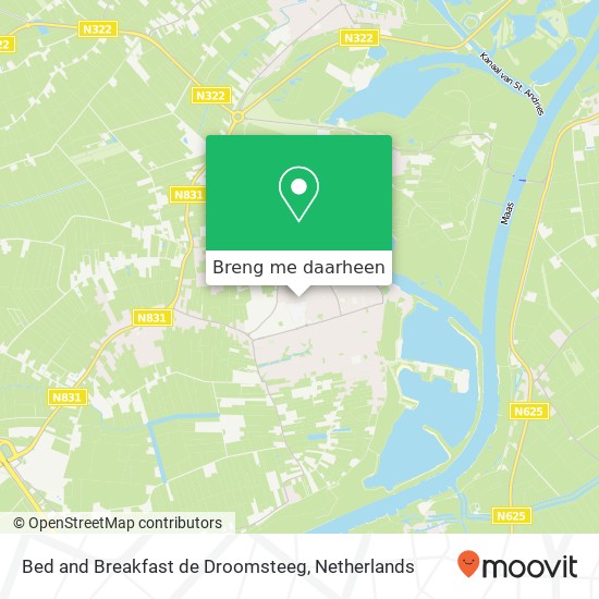 Bed and Breakfast de Droomsteeg kaart