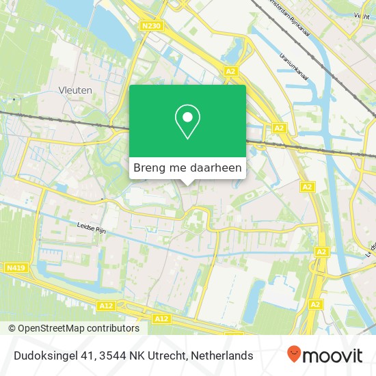 Dudoksingel 41, 3544 NK Utrecht kaart