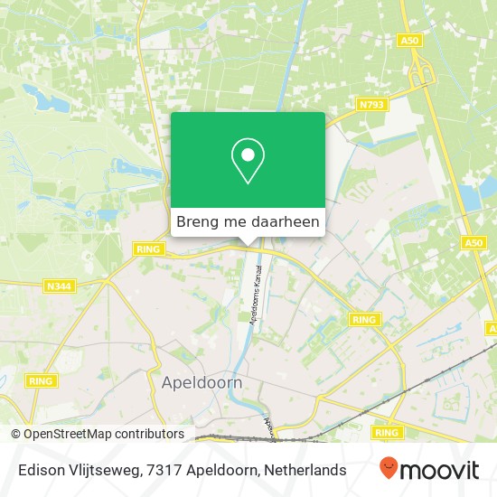 Edison Vlijtseweg, 7317 Apeldoorn kaart