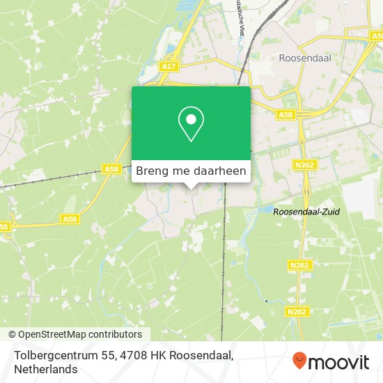 Tolbergcentrum 55, 4708 HK Roosendaal kaart