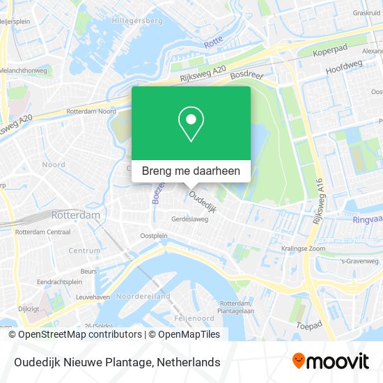 Oudedijk Nieuwe Plantage kaart