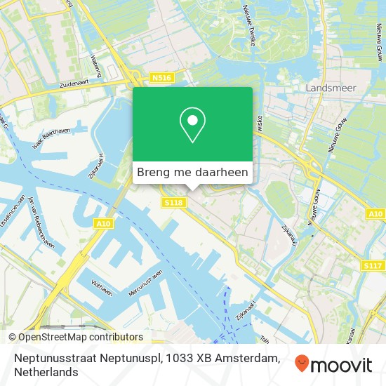 Neptunusstraat Neptunuspl, 1033 XB Amsterdam kaart