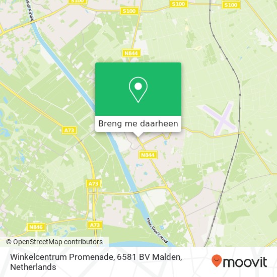 Winkelcentrum Promenade, 6581 BV Malden kaart