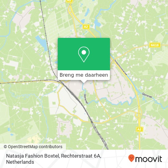 Natasja Fashion Boxtel, Rechterstraat 6A kaart