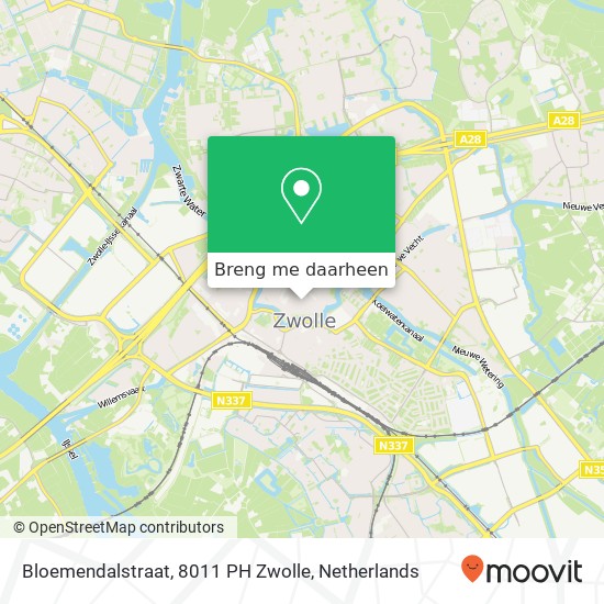 Bloemendalstraat, 8011 PH Zwolle kaart
