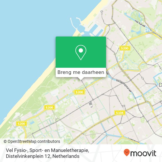 Vel Fysio-, Sport- en Manueletherapie, Distelvinkenplein 12 kaart