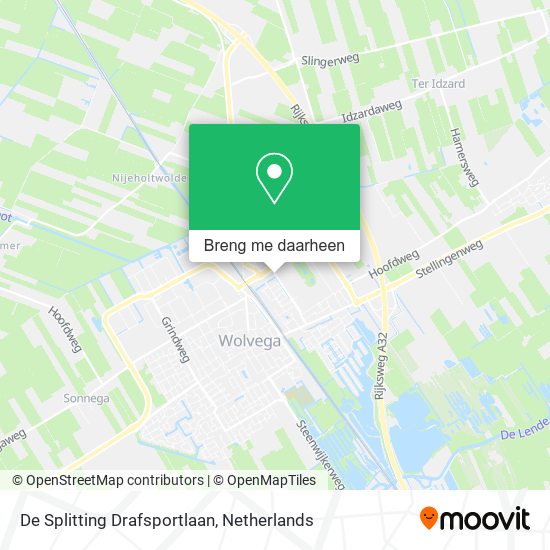 De Splitting Drafsportlaan kaart