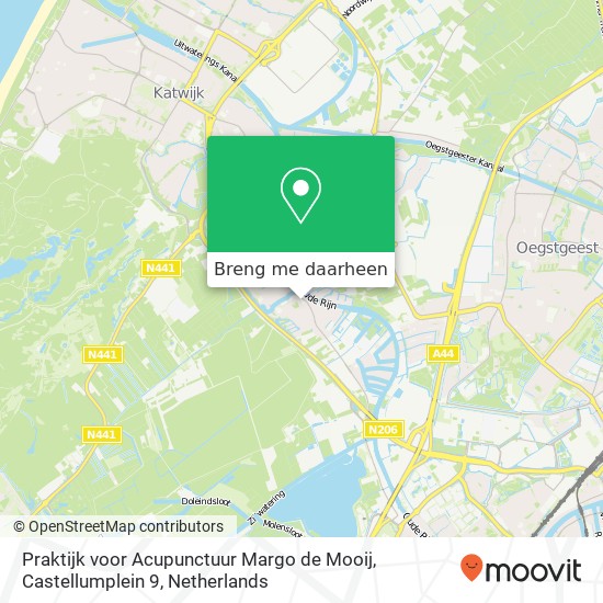 Praktijk voor Acupunctuur Margo de Mooij, Castellumplein 9 kaart